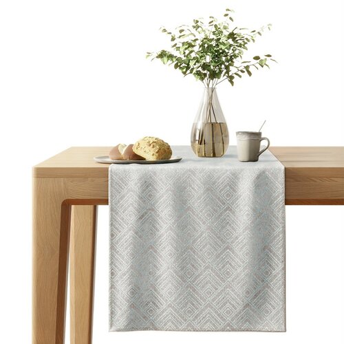 Restilo Traversă masă Caspe argintie, 40 x 140 cm