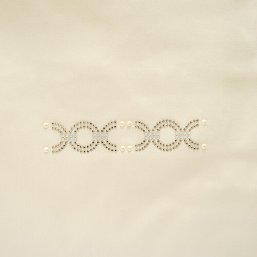 Pościel satynowa Swarovski champagne, 140 x 220 cm, 70 x 90 cm