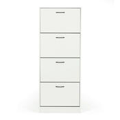 Výklopný botník se 4 přihrádkami COMPACT White, bílá