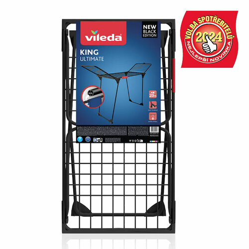 Vileda Wäschetrockner King Schwarz 20 m