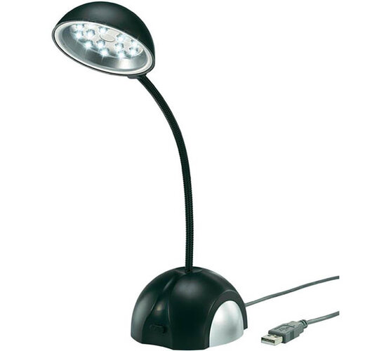Conrad stolní lampička 15 LED na usb