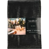 Velvett  karácsonyi asztalterítő fekete , 250 x 145 cm