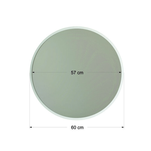Lustro Yuvarlak Ayna Beyaz 60 cm