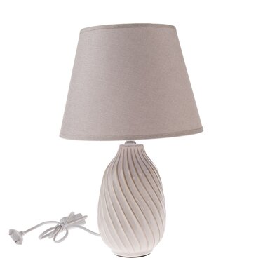 Lampa stołowa ceramiczna Vela, 38 cm, beżowy