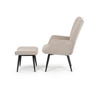Scaun pentru relaxare cu suport pentru picioare L7285 CRM6, crem