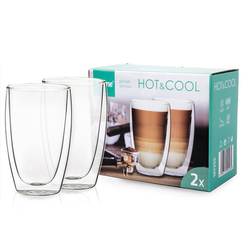 4Home termo skodelice za latte Hot&Cool 410 ml, 2 kos
