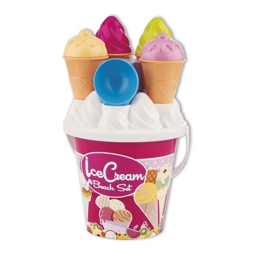 Set pentru nisip Înghețată și cupcake, roz
