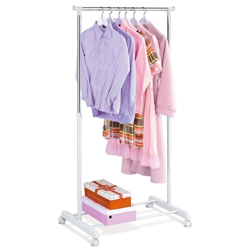 Kleiderständer ABD-1209 WT chrom/weiß, 83 x 164 cm