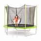 Trampolina krzyżowa z siatką i drabinką, 306 x 306x 250 cm