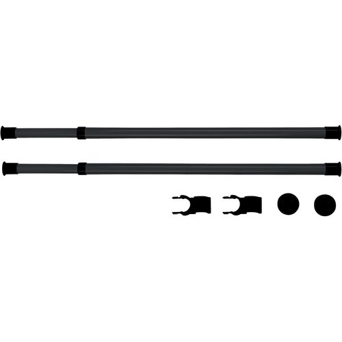 Wenko Set de 2 bare telescopice orizontaleHerkules, negru