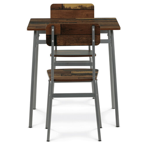 Jídelní set pro 2 osoby CORE Old Wood, šedá konstrukce