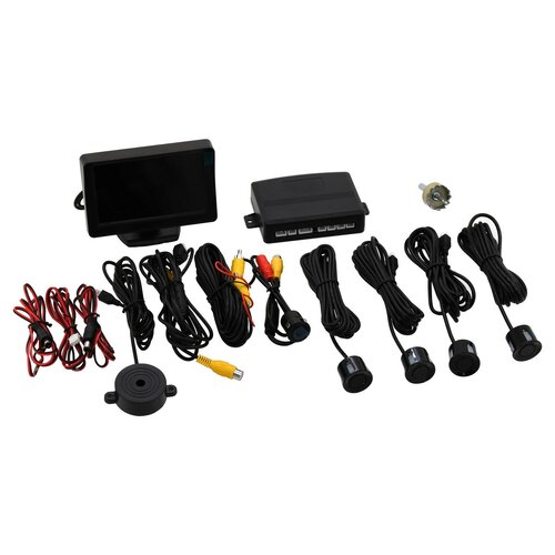 Паркувальний асистент з 4 датчиками та задньоюкамерою