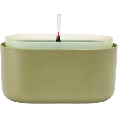 Jardinieră cu auto-irigare Plastia, verde,31 x 16 cm