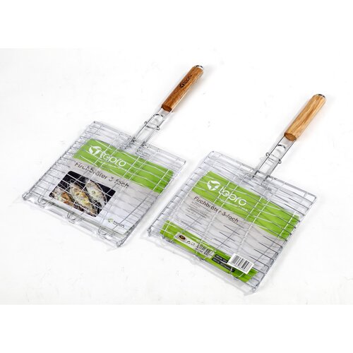 Tepro 8525 Grătar pentru 3 pești cu mâner din lemn