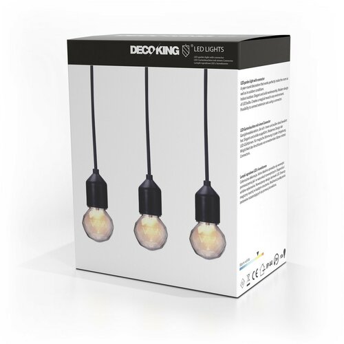 Світлодіодні садові світильники зі з’єднувачем Gedest, стартовий комплект, 8 м