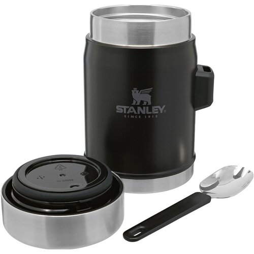 STANLEY Termos obiadowy 400 ml z łyżką/widelcem, czarny matowy