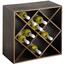 Kesper 69244 Police za vino temno obarvana, 50 x50 x 25 cm