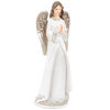 Polyresinowy anioł ze srebrnym sercem, 20 x 7,5 cm
