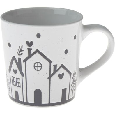 Ceramiczny kubek Domki II, 470 ml