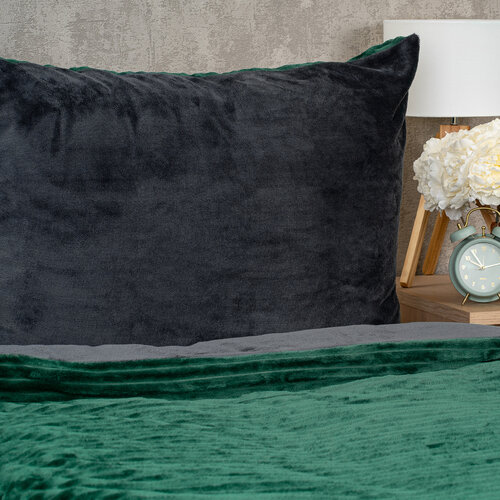 4Home Posteljnina iz mikroflanela Stripe zelena,140 x 200 cm, 70 x 90 cm