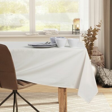 DecoKing Tischtuch Pure Creme, 110 x 110 cm