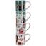 Winter4 db-os bögre készlet, 265 ml,porcelán