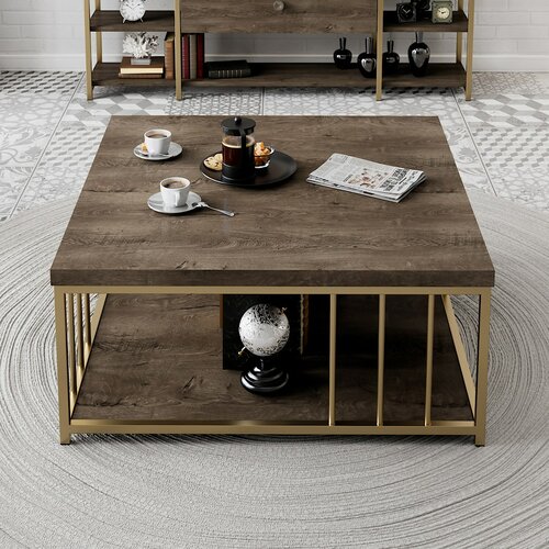 Couchtisch Zenn Walnut and Gold