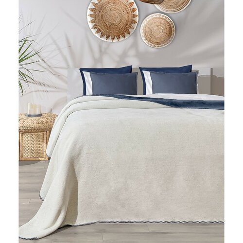 Decke Twin Blau & Creme, 200 x 220 cm