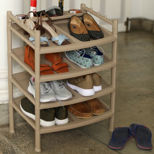 Schuhschrank 4 Etagen Braun 52 x 34 x 67 cm