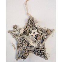 Bożonarodzeniowa gwiazda drewniana Whitewood, 24 cm