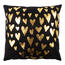 Poduszka Gold De Lux Srdce czarny, 43 x 43 cm