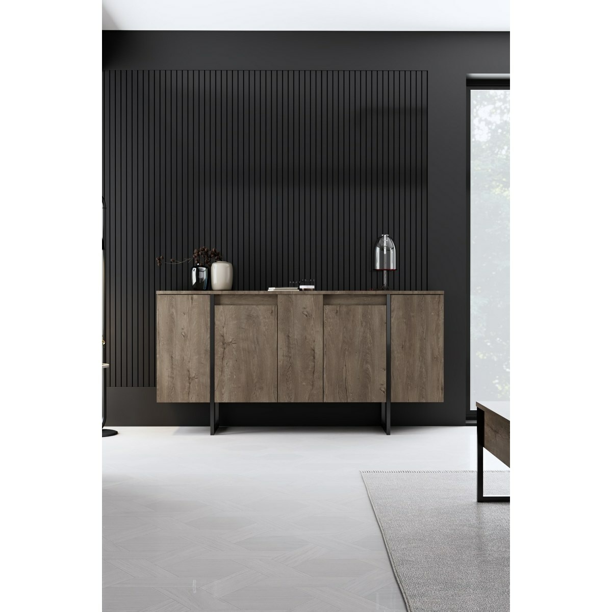 Skrinka Luxe Walnut and Black