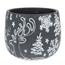 Beton virágcserép burkolat Winter deer, 16,5 x13,5 cm