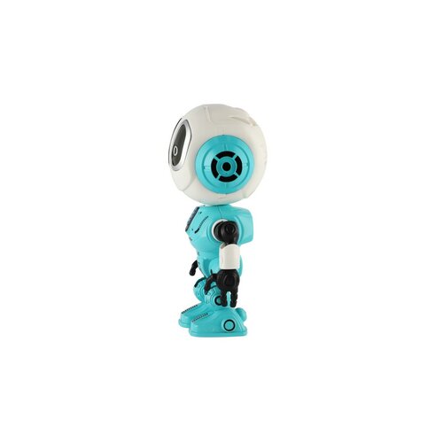 Teddies Robot ECHO opakující věty, 12 cm, kov, se zvukem a světlem