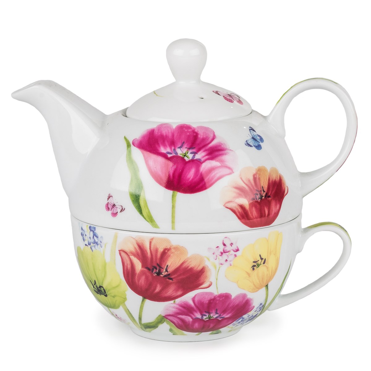 Porcelánová konvička se šálkem Tulip