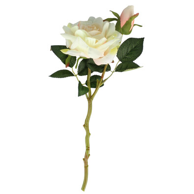Umelá rozkvitnutá Ruža, biela