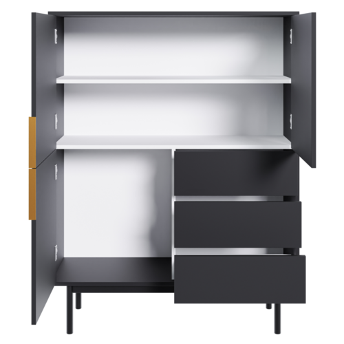 Komoda VIVALA 3D3S, czarna