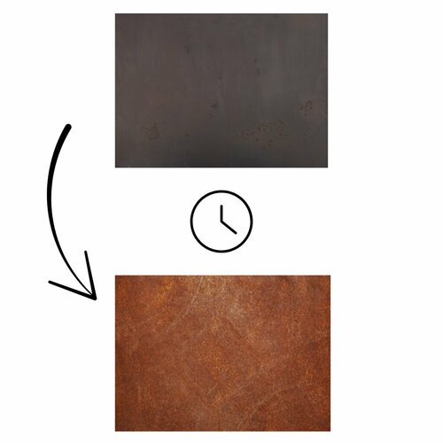 Stora Zahradní dřevník 120 x 80 x 40 cm, corten CORGARDEN 1037