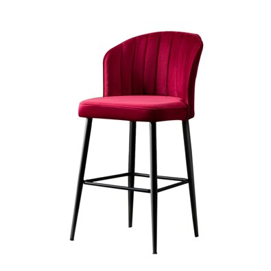 Barstuhl-Set Rubi Claret Red, 4 Stück