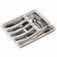 Kesper 30092 Cutie din plastic pentru tacâmuri cu5 compartimente, albă, 40,5 x 30,5 x 4,5 cm