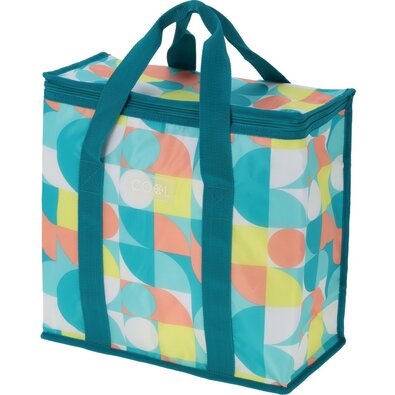 Chladiaca taška Retro kocka 16 l, modrá
