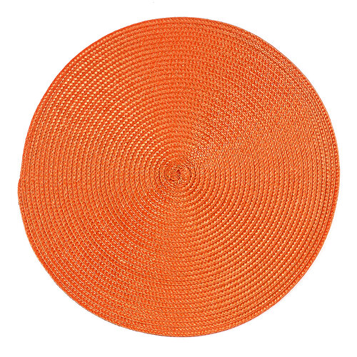 Podkładki na stół Deco okrągłe pomarańczowy , śr. 35 cm, 4 szt.