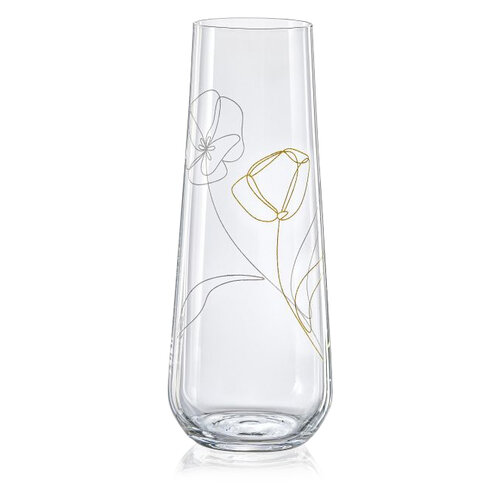 Crystalex 4-częściowy komplet szklanek na prosecco Stemless 250 ml, polne kwiaty