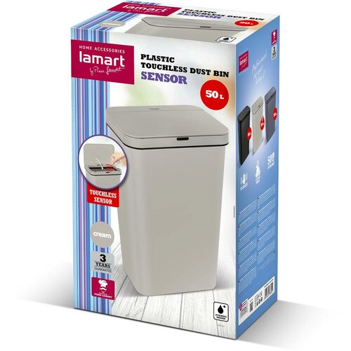 Lamart LT8109 Bezdotykový koš Sensor 50 l, krémová