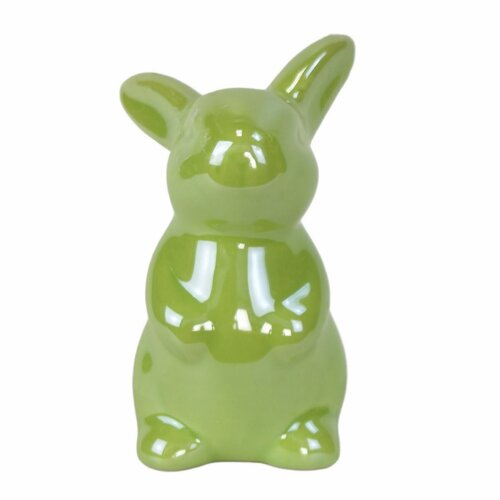 Húsvéti kerámia nyuszi Greeny zöld, 8 cm