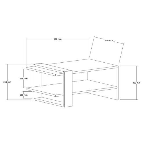 Couchtisch Gaye Walnut White