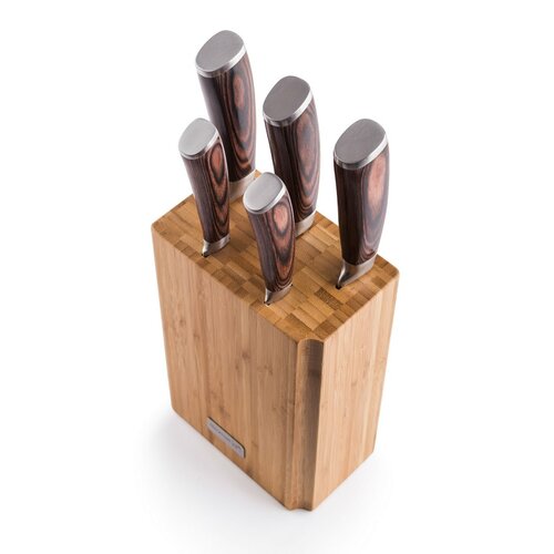 Set de cuțite G21 Gourmet Nature 5 bucăți + blocde bambus