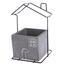 Betonski lonec za cvetlice House siva, 14,5 x 20 x12 cm
