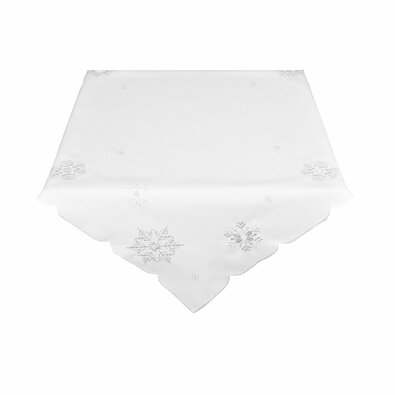 Obrus świąteczny Płatek śniegu biały, 85 x 85 cm
