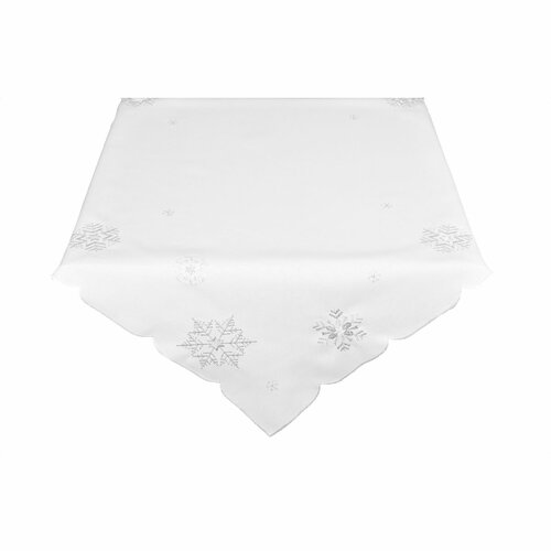 Față de masă de Crăciun Fulg de nea alb , 85 x 85cm